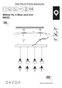 Εγχειρίδιο Qazqa 98032 Willow Λαμπτήρας