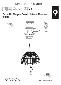 説明書 Qazqa 98036 Cane Magna ランプ