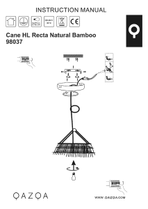 Bruksanvisning Qazqa 98037 Cane Recta Lampa