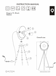 Kasutusjuhend Qazqa 98222 Magna 40 Eglip Lamp