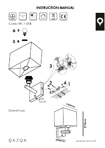 Kasutusjuhend Qazqa 98372 Combi 1 Lamp