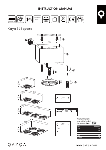 説明書 Qazqa 98378 Kaya ランプ