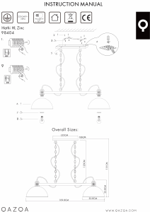 Mode d’emploi Qazqa 98404 Hathi Lampe