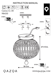 Mode d’emploi Qazqa 98430 Canna Lampe