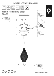 Bruksanvisning Qazqa 98459 Nidum Rombo Lampa