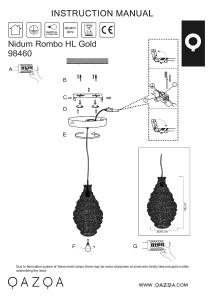 Bruksanvisning Qazqa 98460 Nidum Rombo Lampa