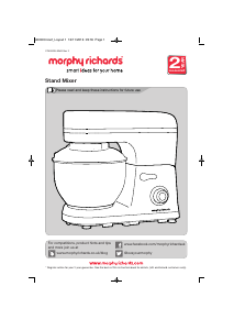Bruksanvisning Morphy Richards 400003 Accents Köksmaskin