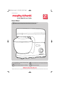 Handleiding Morphy Richards 400005 Accents Standmixer