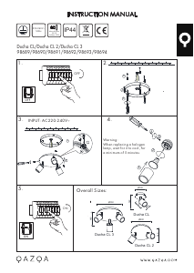 Mode d’emploi Qazqa 98690 Ducha Lampe