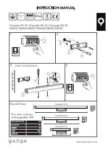 Manual Qazqa 98700 Cascada Lampă