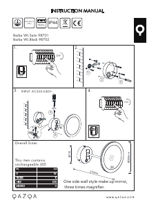 Manual Qazqa 98701 Barba Lampă