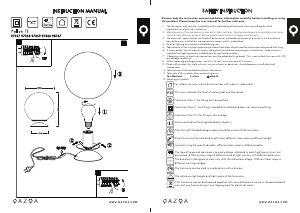 Bruksanvisning Qazqa 98767 Pallon Lampa