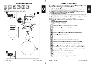 Manual Qazqa 98775 Pallon Lampă