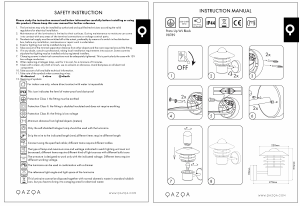 Manual Qazqa 98789 Prato Up Lampă