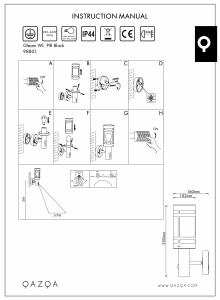 Bruksanvisning Qazqa 98801 Gleam Lampa