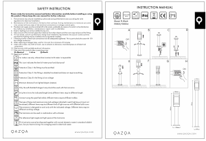 Bruksanvisning Qazqa 98804 Gleam Lampa