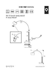 Hướng dẫn sử dụng Qazqa 98807 XXL Đèn