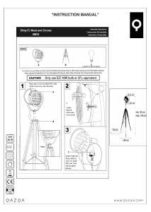 Kullanım kılavuzu Qazqa 98818 Tripod Radiant Lamba