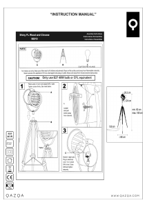 Bruksanvisning Qazqa 98819 Tripod Shiny Lampa