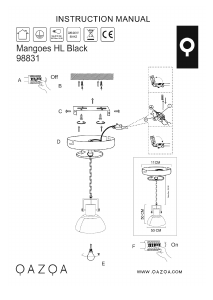 Bruksanvisning Qazqa 98831 Mangoes Lampa