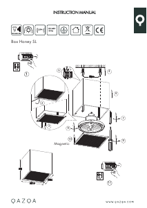 Manual de uso Qazqa 98858 Box Honey Lámpara