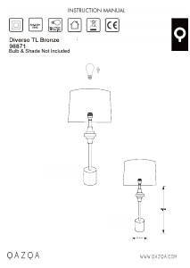 Bruksanvisning Qazqa 98871 Diverso Lampa