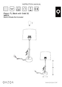 Mode d’emploi Qazqa 98875 Pajaro Lampe