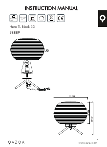 Mode d’emploi Qazqa 98889 Hero Lampe