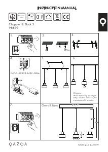 Руководство Qazqa 98893 Chappie Светильник