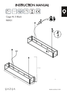 Mode d’emploi Qazqa 98901 Cage Lampe