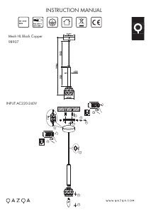 说明书 Qazqa 98907 Mesh 灯