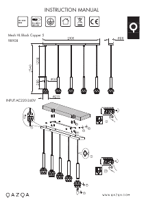 Mode d’emploi Qazqa 98908 Mesh Lampe