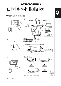 Kullanım kılavuzu Qazqa 98913 Oneon 3 Lamba