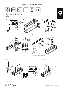 Kullanım kılavuzu Qazqa 98923 Big Cage 2 Lamba