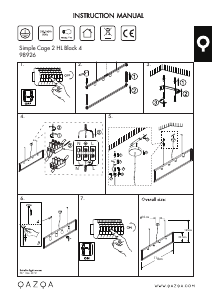 説明書 Qazqa 98926 Simple Cage 2 ランプ