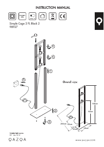 Manuale Qazqa 98927 Simple Cage 2 Lampada