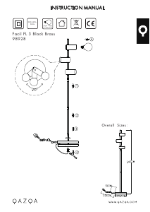 Mode d’emploi Qazqa 98928 Facil Lampe