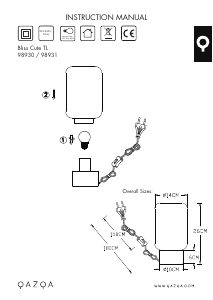 Mode d’emploi Qazqa 98931 Bliss Cute Lampe