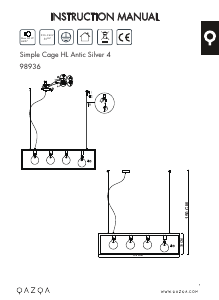 説明書 Qazqa 98936 Simple Cage ランプ