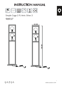 Manual Qazqa 98937 Simple Cage 2 Lampă