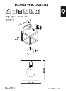 Priručnik Qazqa 98938 Big Cage Svjetiljka