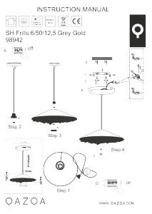説明書 Qazqa 98942 Frills ランプ