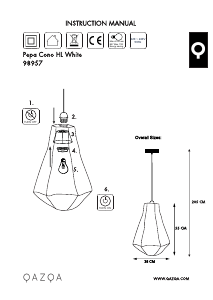 Mode d’emploi Qazqa 98957 Pepa Cono Lampe