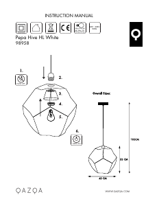 Manual de uso Qazqa 98958 Pepa Hive Lámpara