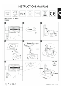 Manual Qazqa 99038 Xena Square Candeeiro