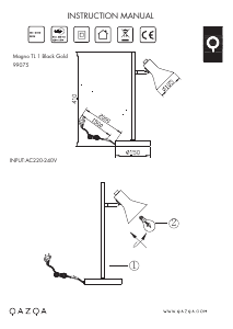 Mode d’emploi Qazqa 99075 Magno Lampe