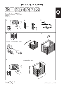 Manual Qazqa 99094 Cage Robusto Candeeiro