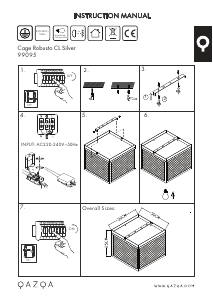 Kullanım kılavuzu Qazqa 99095 Cage Robusto Lamba