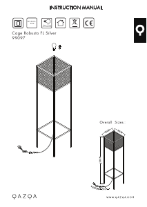 説明書 Qazqa 99097 Cage Robusto ランプ