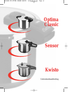 Handleiding Tefal Optima Classic Snelkookpan